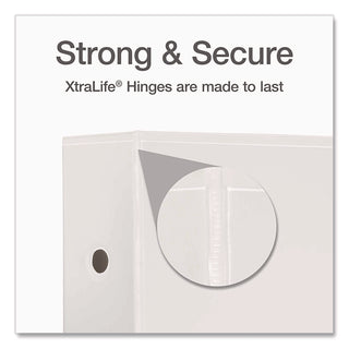 Premier Easy Open ClearVue Locking Slant-D Ring Binder, 3 Rings, 5" Capacity, 11 x 8.5, White