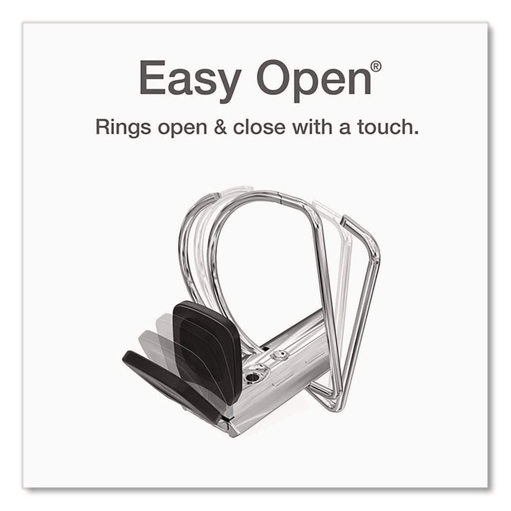 Premier Easy Open ClearVue Locking Slant-D Ring Binder, 3 Rings, 5" Capacity, 11 x 8.5, Black