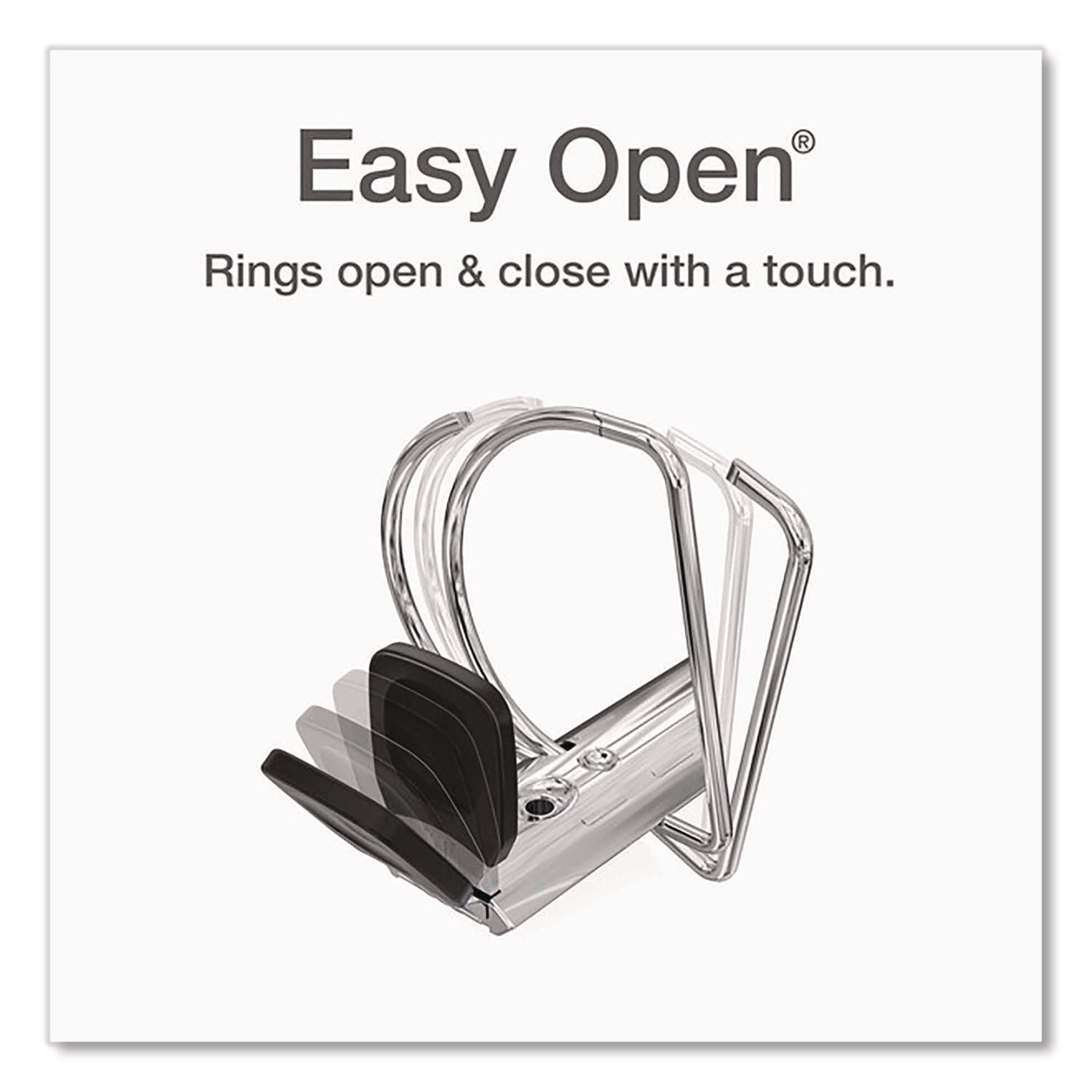 Premier Easy Open ClearVue Locking Slant-D Ring Binder, 3 Rings, 5" Capacity, 11 x 8.5, Black