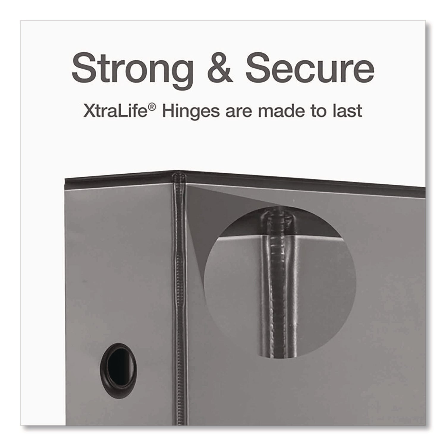 Premier Easy Open ClearVue Locking Slant-D Ring Binder, 3 Rings, 5" Capacity, 11 x 8.5, Black