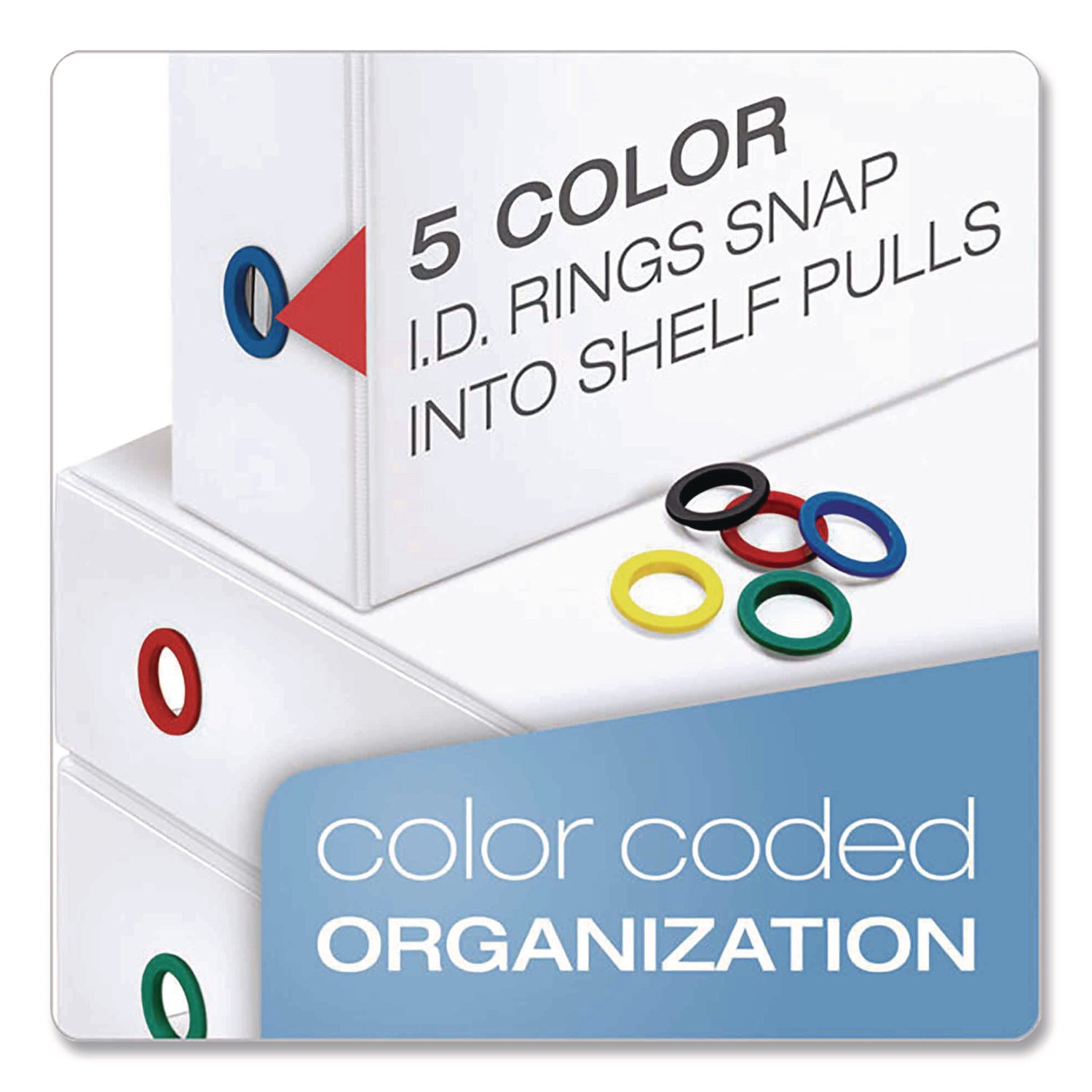 FreeStand Easy Open Locking Slant-D Ring Binder, 3 Rings, 2" Capacity, 11 x 8.5, White