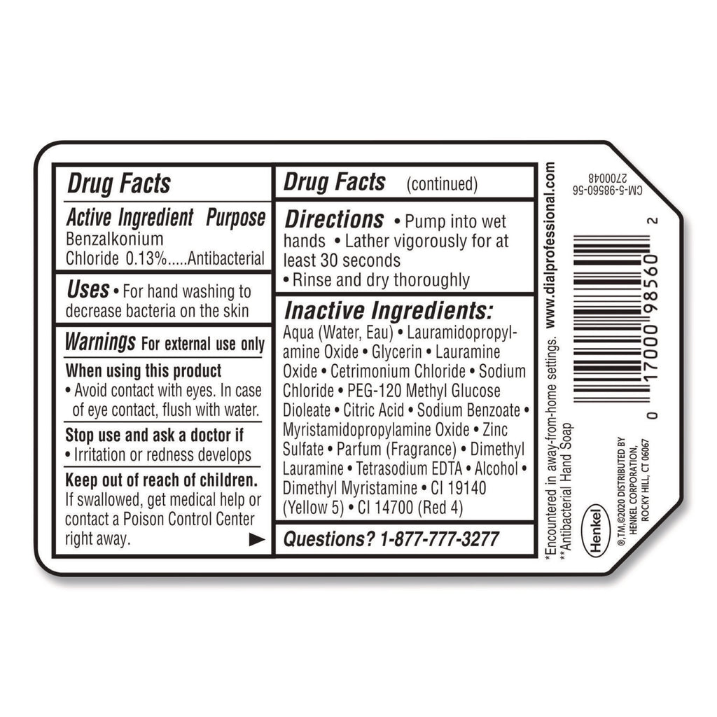 Antibacterial Gold Liquid Hand Soap Refill for Versa Dispenser, Floral, 15 oz, 6/Carton