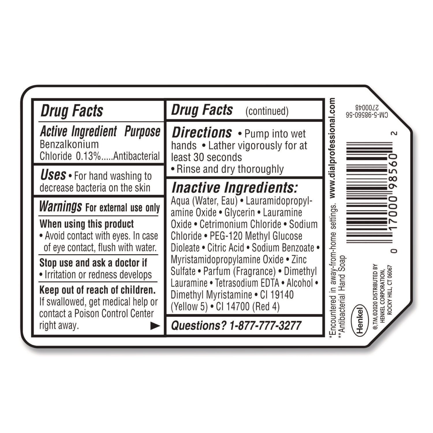 Antibacterial Gold Liquid Hand Soap Refill for Versa Dispenser, Floral, 15 oz, 6/Carton