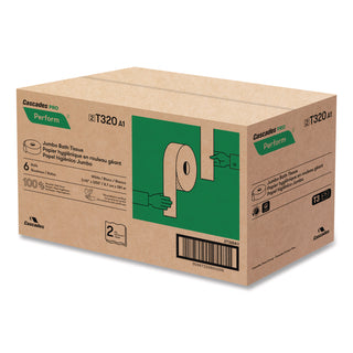 Perform Bath Tissue for Tandem Dispensers, Septic Safe, 2-Ply, White, 3.45" x 1,250 ft, 6 Rolls/Carton