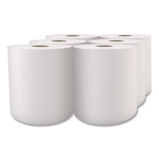 Select Roll Paper Towels, 1-Ply, 7.9" x 800 ft, White, 6 Rolls/Carton
