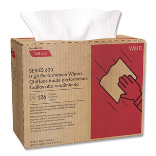 Tuff-Job S600 High Performance Wipers, 9 3/4 x 16 3/4, 126/Box, 10 Box/Carton