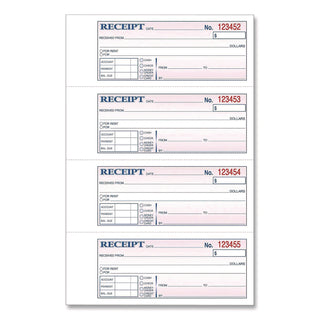 Adams Money/Rent Receipt Book - 200 Sheet(s) - Tape Bound - 2 PartCarbonless Copy - 7.62" x 11" Sheet Size - White - 1 Each
