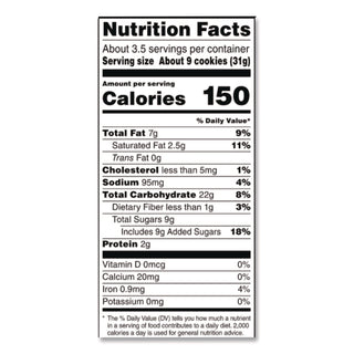 Quaker Oats Grandma's Vanilla Mini Cookie Cremes - Vanilla - 2.12 oz - 60 / Carton