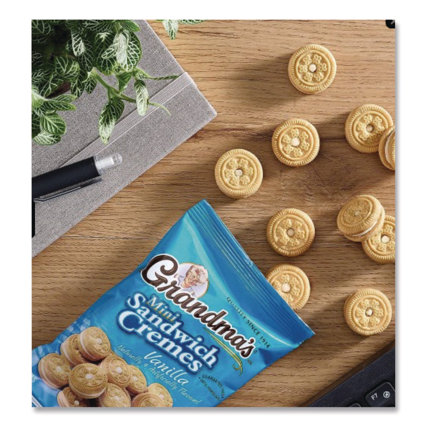 Quaker Oats Grandma's Vanilla Mini Cookie Cremes - Vanilla - 2.12 oz - 60 / Carton