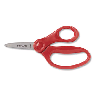 Fiskars 5" Pointed-tip Kids Scissors - Safety Edge Blade - Pointed Tip - Assorted - 24 / Each