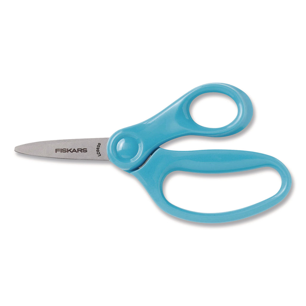 Fiskars 5" Pointed-tip Kids Scissors - Safety Edge Blade - Pointed Tip - Assorted - 24 / Each