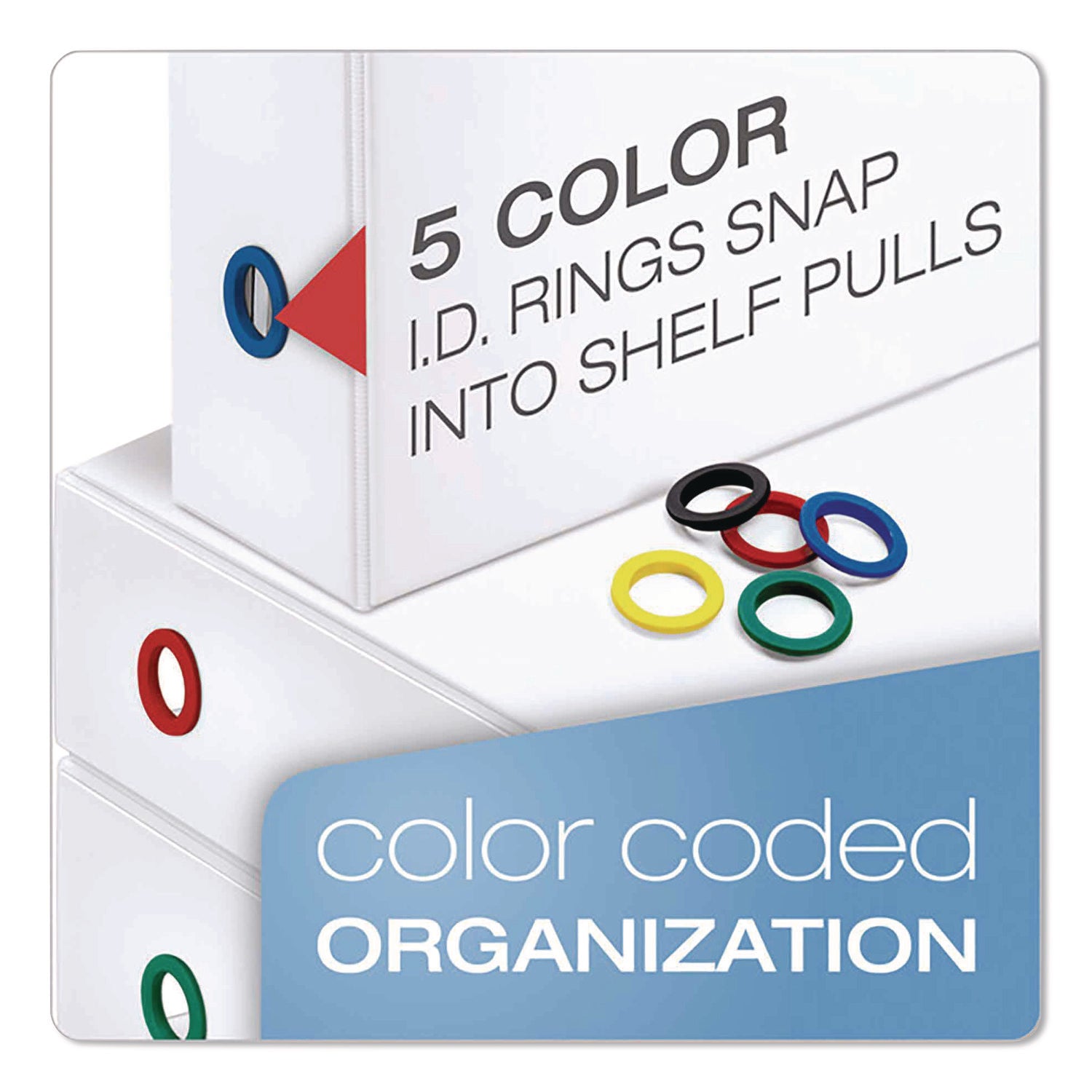 FreeStand Easy Open Locking Slant-D Ring Binder, 3 Rings, 5" Capacity, 11 x 8.5, White