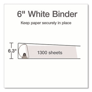 Cardinal Xtralife ClearVue Locking Slant-D Binders - 6" Binder Capacity - Letter - 8 1/2" x 11" Sheet Size - 1300 Sheet Capacity - 5 1/2" Spine Width - 3 x D-Ring Fastener(s) - 2 Inside Front & Back Pocket(s) - Polyolefin - White - 2.25 lb - Recycled