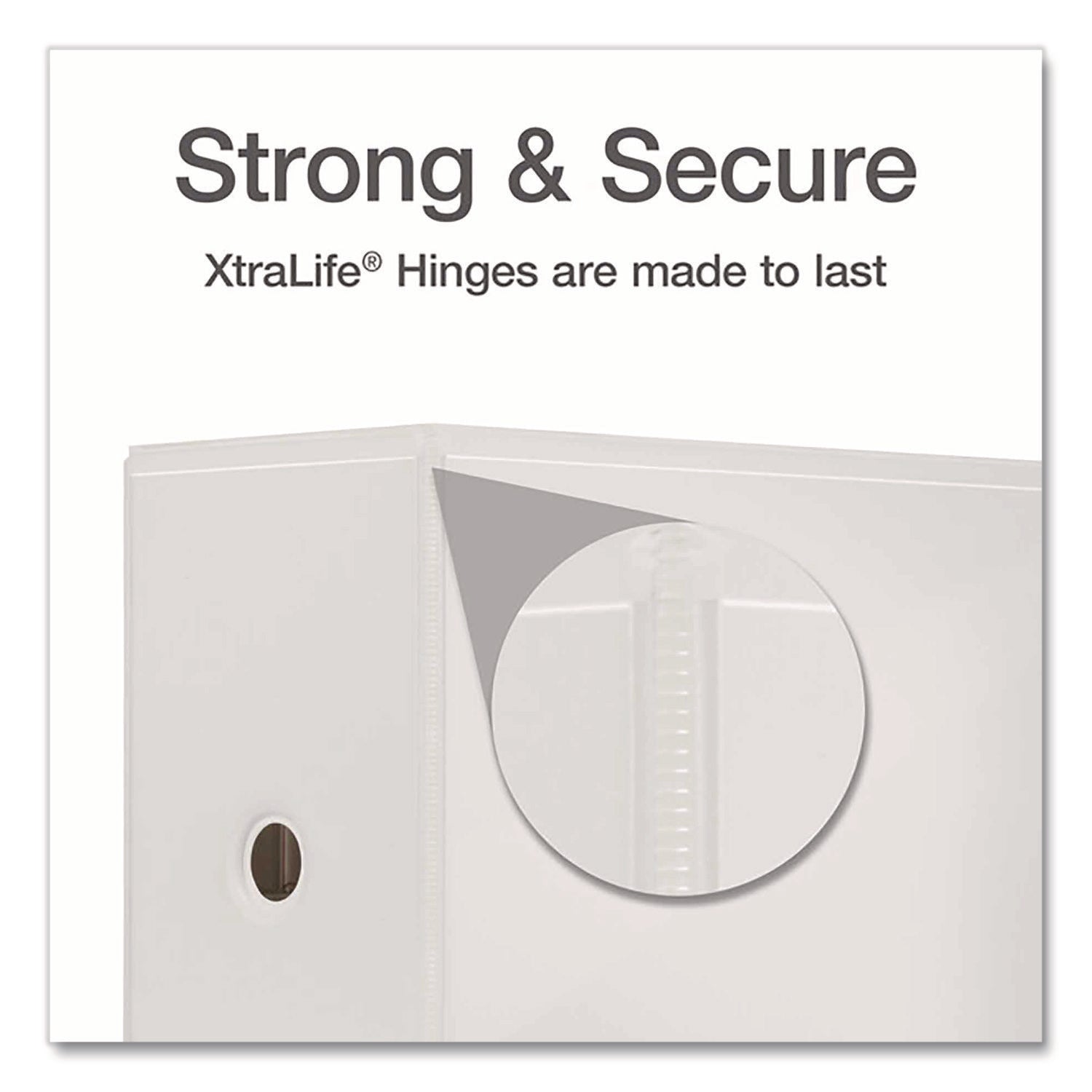 Cardinal Xtralife ClearVue Locking Slant-D Binders - 6" Binder Capacity - Letter - 8 1/2" x 11" Sheet Size - 1300 Sheet Capacity - 5 1/2" Spine Width - 3 x D-Ring Fastener(s) - 2 Inside Front & Back Pocket(s) - Polyolefin - White - 2.25 lb - Recycled