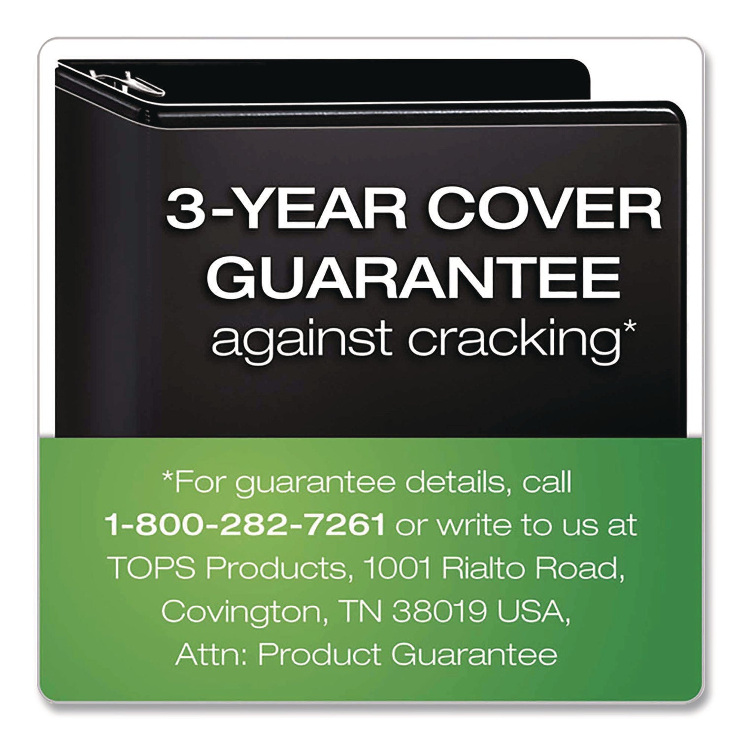 XtraLife ClearVue Non-Stick Locking Slant-D Ring Binder, 3 Rings, 6" Capacity, 11 x 8.5, Black
