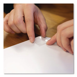 Tough and Clear Double-Sided Mounting Tape, Holds Up to 0.58 lb per Pair (Up to 7 lb per 24), 1" x 1", Clear, 24/Pack