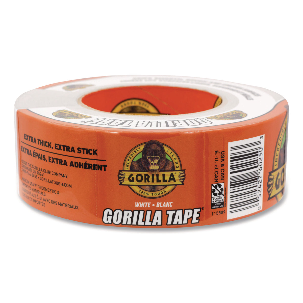 Gorilla Tape, 3" Core, 1.88" x 30 yds, White