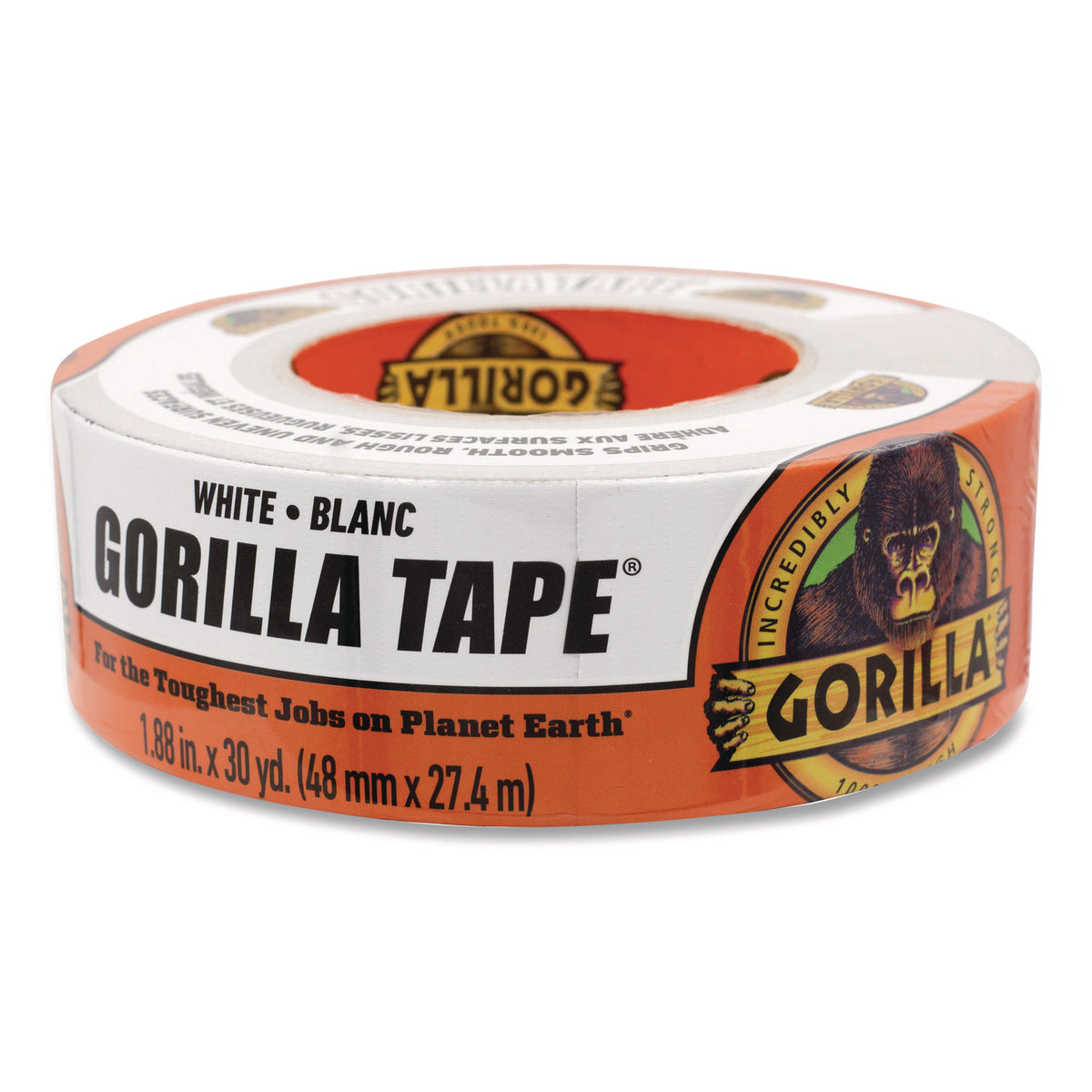 Gorilla Tape, 3" Core, 1.88" x 30 yds, White