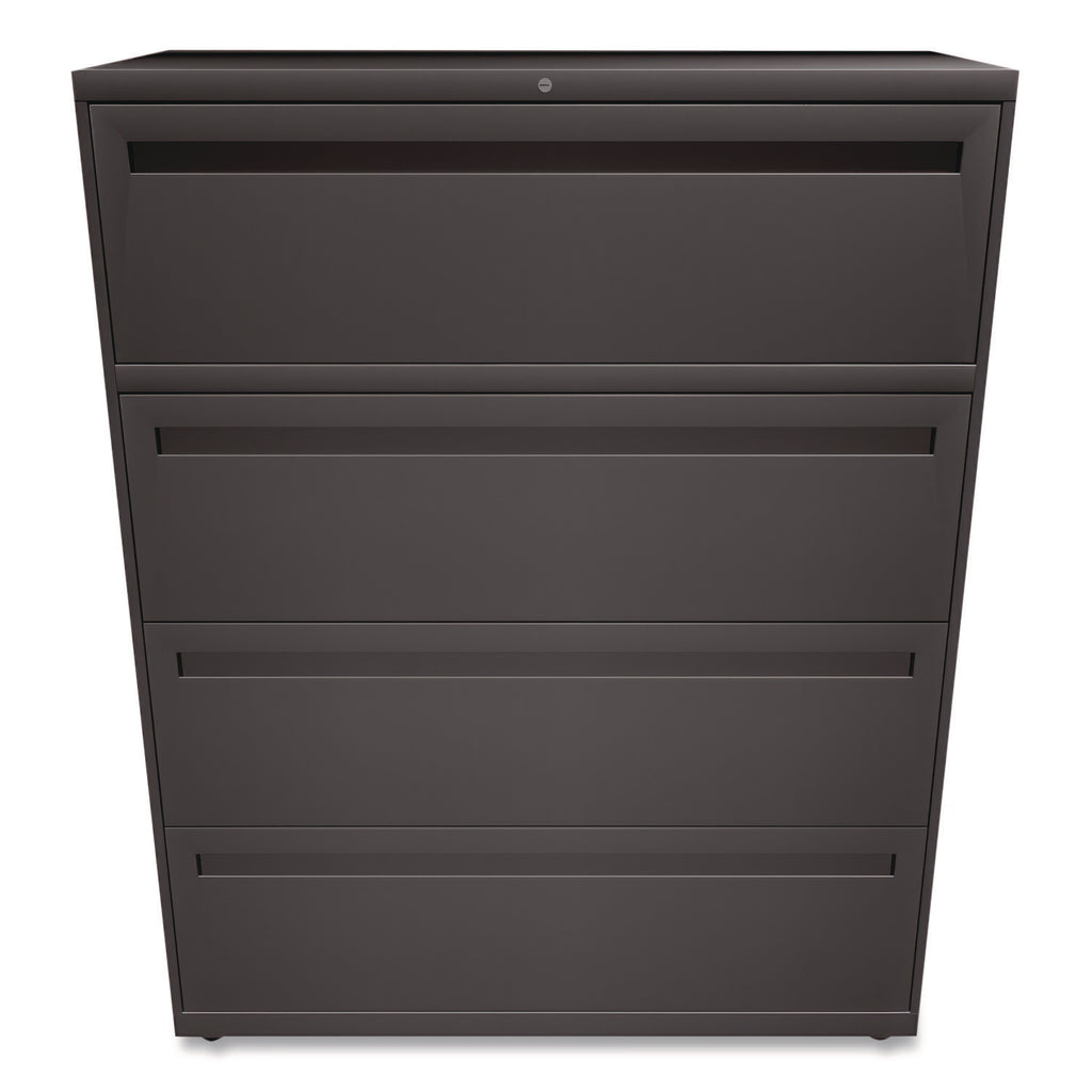 Brigade 700 Series Lateral File, 4 Legal/Letter-Size File Drawers, Charcoal, 42" x 18" x 52.5