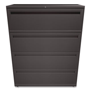 Brigade 700 Series Lateral File, 4 Legal/Letter-Size File Drawers, Charcoal, 42" x 18" x 52.5