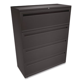Brigade 700 Series Lateral File, 4 Legal/Letter-Size File Drawers, Charcoal, 42" x 18" x 52.5