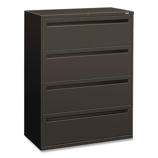 Brigade 700 Series Lateral File, 4 Legal/Letter-Size File Drawers, Charcoal, 42" x 18" x 52.5