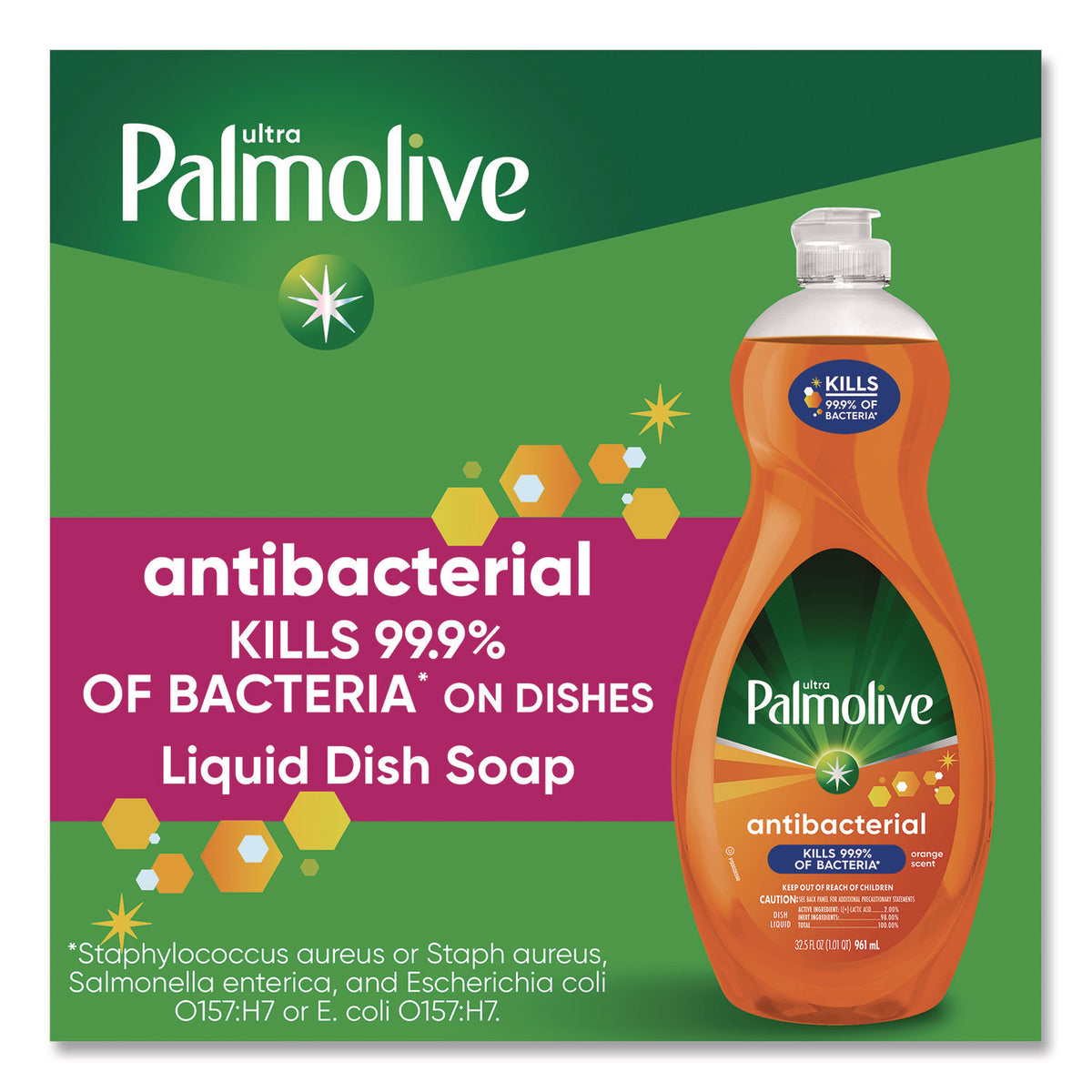 Ultra Antibacterial Dishwashing Liquid, Orange Scent, 32.5 oz Bottle, 9/Carton