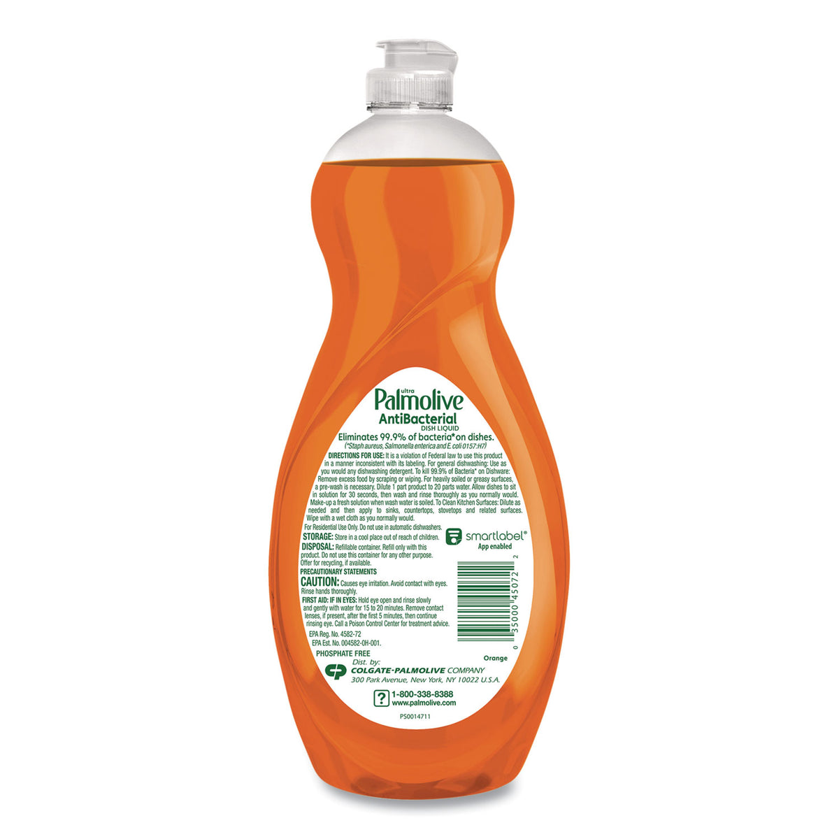 Ultra Antibacterial Dishwashing Liquid, Orange Scent, 32.5 oz Bottle, 9/Carton