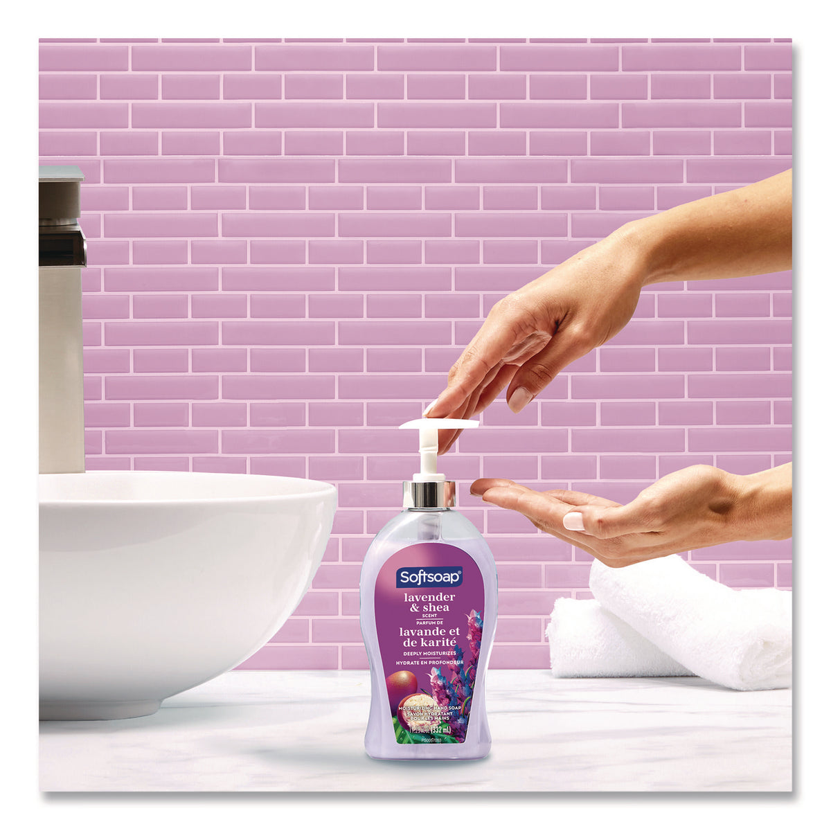Softsoap Lavender Hand Soap - Lavender & Shea Butter ScentFor - 11.3 fl oz (332.7 mL) - Pump Bottle Dispenser - Bacteria Remover, Dirt Remover - Hand, Skin - Moisturizing - Purple - Refillable, Recyclable, Paraben-free, Phthalate-free, Biodegradable