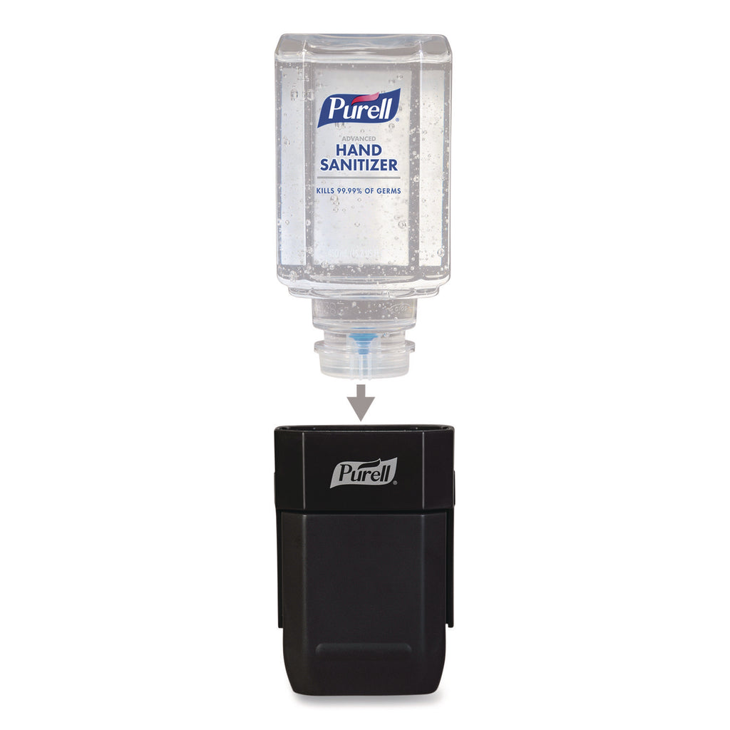 PURELL ES1 Dispenser Starter Kit (4424-D6) - Manual - 15.22 fl oz Capacity - Theft Proof, Durable, Compact, Dye-free, Push Button - Graphite - 6 / Carton