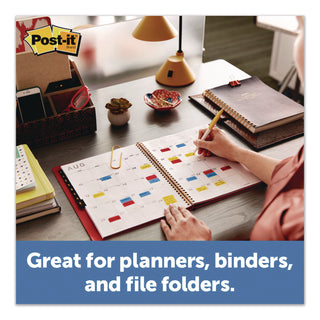Post-it Alternating Tabs - 36 Tab(s) - 1" Tab Height x 1.50" Tab Width - Self-adhesive - Green Poly, Orange, Red, Yellow, Pink, Blue Tab(s) - 36 / Pack