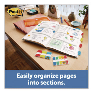 Post-it Alternating Tabs - 36 Tab(s) - 1" Tab Height x 1.50" Tab Width - Self-adhesive - Green Poly, Orange, Red, Yellow, Pink, Blue Tab(s) - 36 / Pack