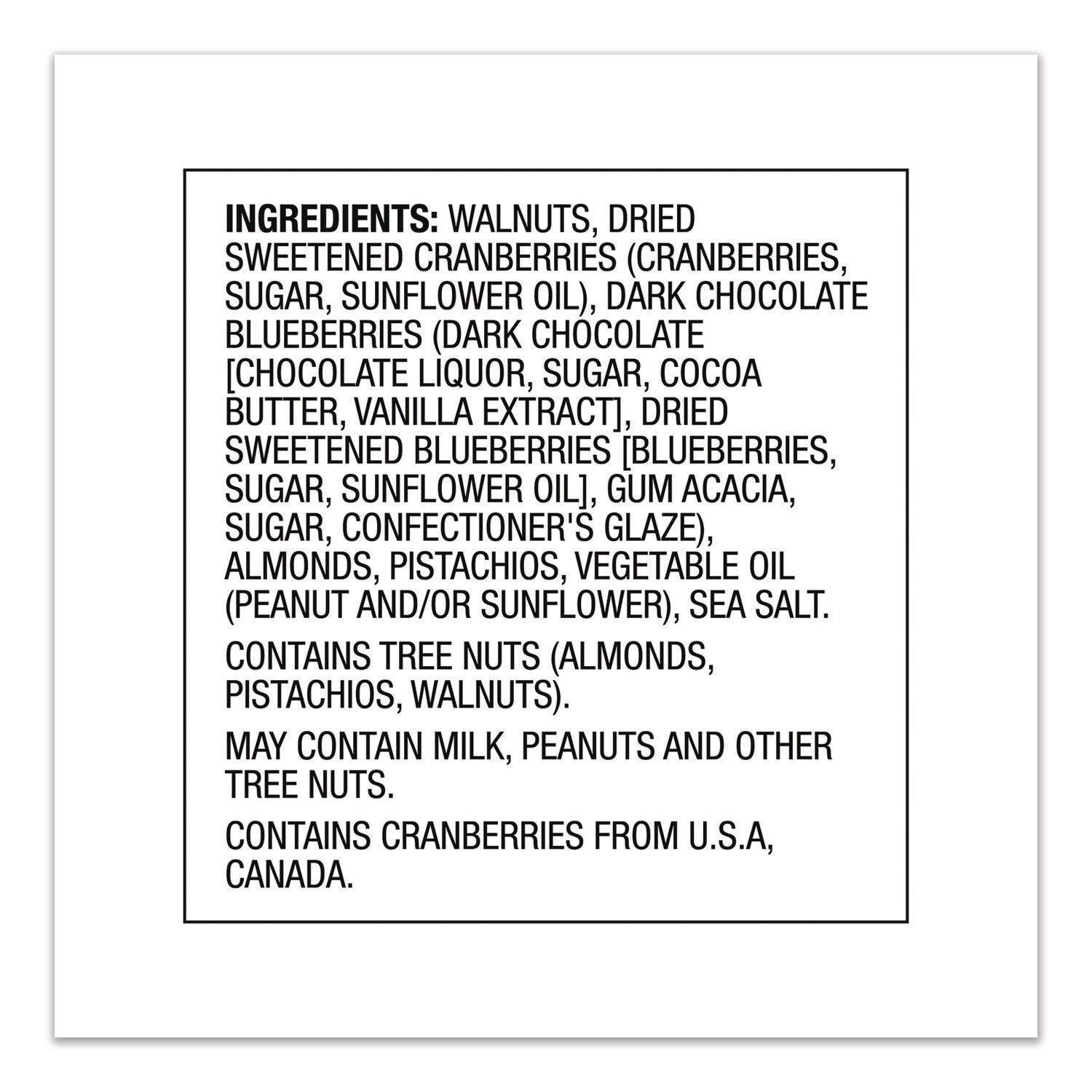 Orchard Valley Harvest OMG Omega-3 Mix - Gluten-free, No Artificial Color, No Artificial Flavor, Preservative-free, Resealable Bag - Crunch, Walnut, Dried Cranberries, Pistachio, Almond - 1 Serving Bag - 2 oz - 14 / Carton