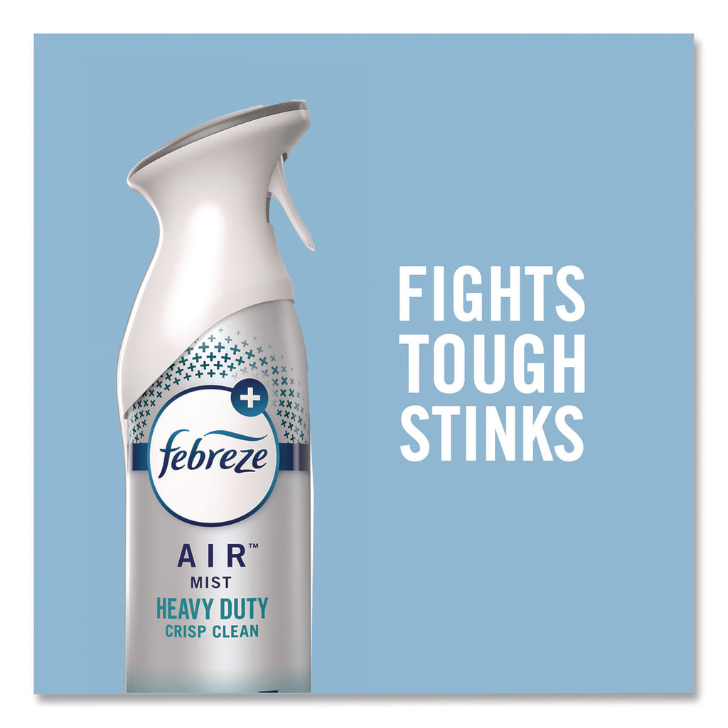 Febreze Air Freshener Spray - Spray - 8.8 fl oz (0.3 quart) - Crisp Clean - 3 / Pack - Odor Neutralizer, VOC-free, Heavy Duty
