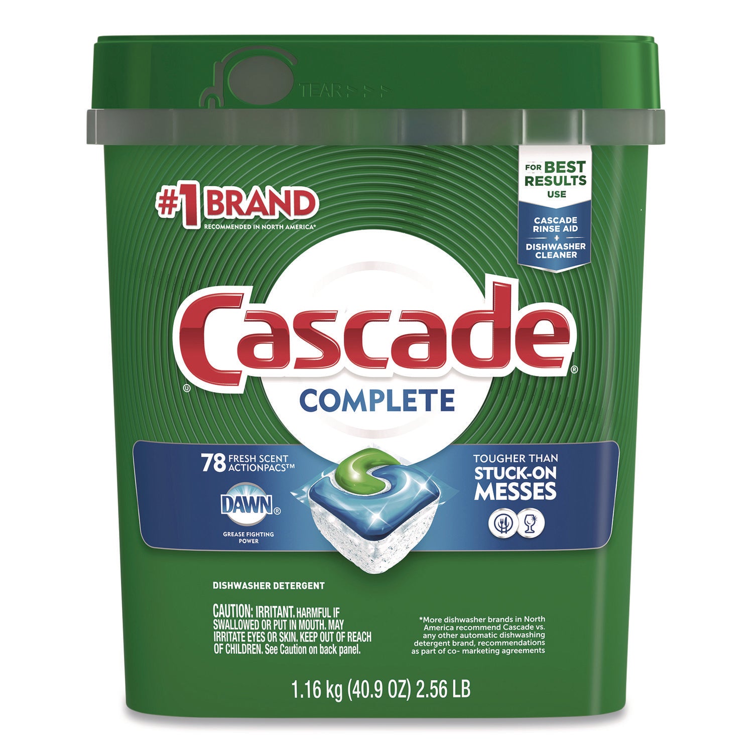 ActionPacs, Fresh Scent, 40.9 oz Tub, 78/Tub, 2 Tubs/Carton