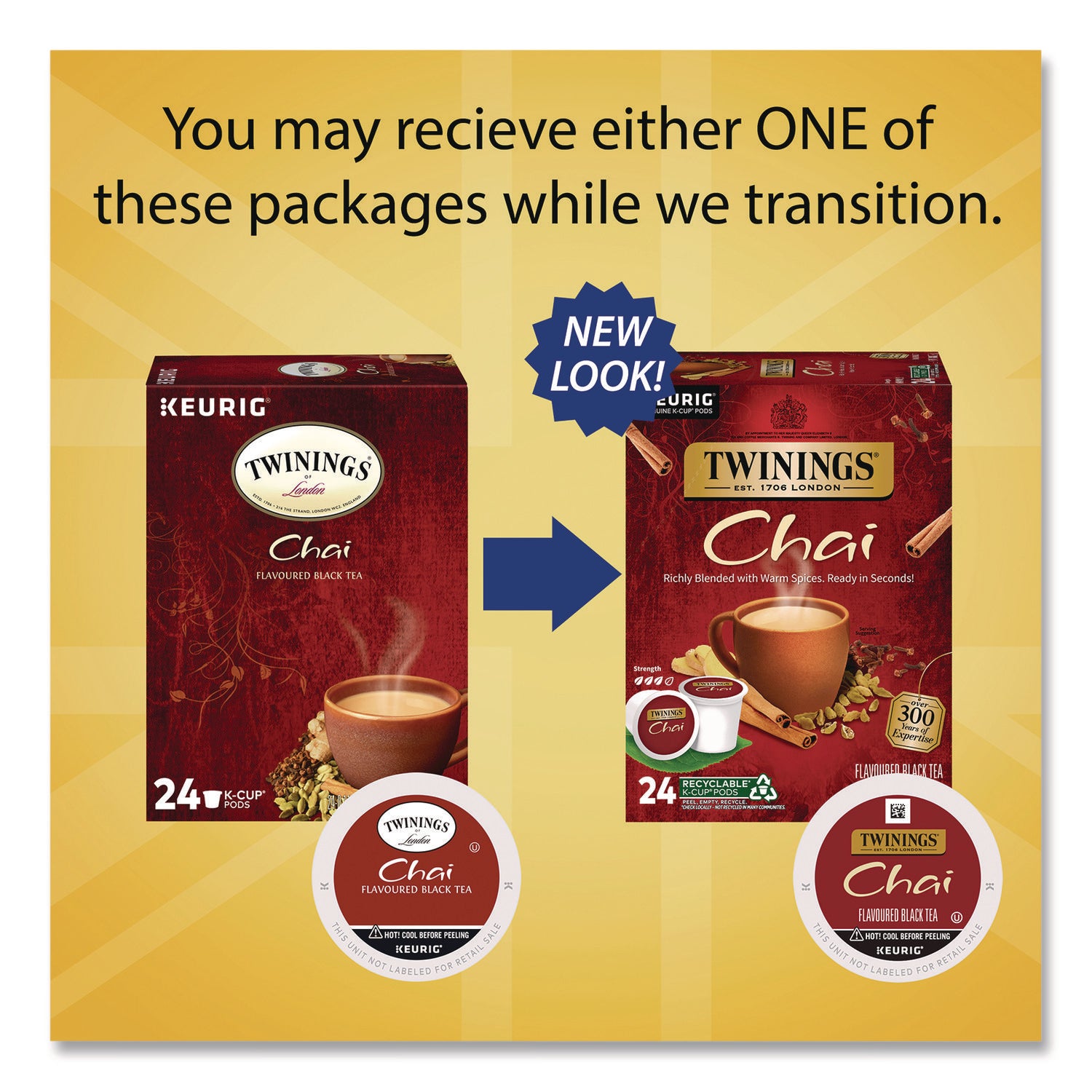 Twinings of London Chai Flavoured Black Tea K-Cup