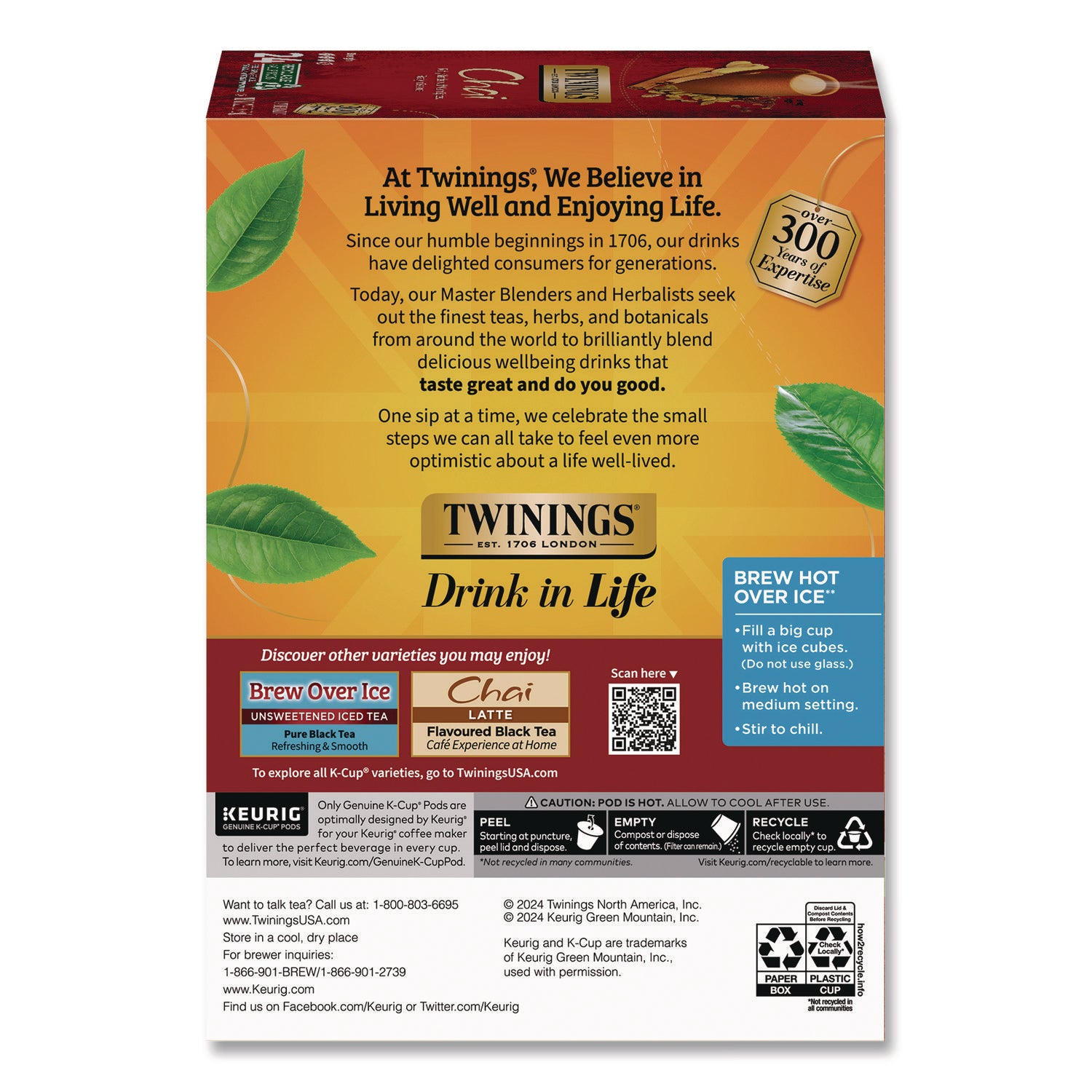 Twinings of London Chai Flavoured Black Tea K-Cup