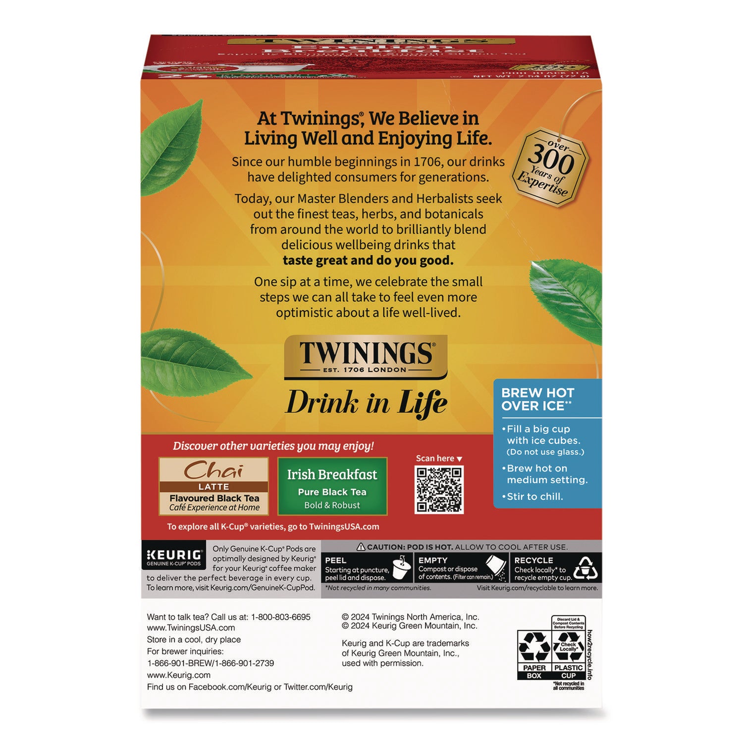 Twinings of London English Breakfast Black Tea K-Cup