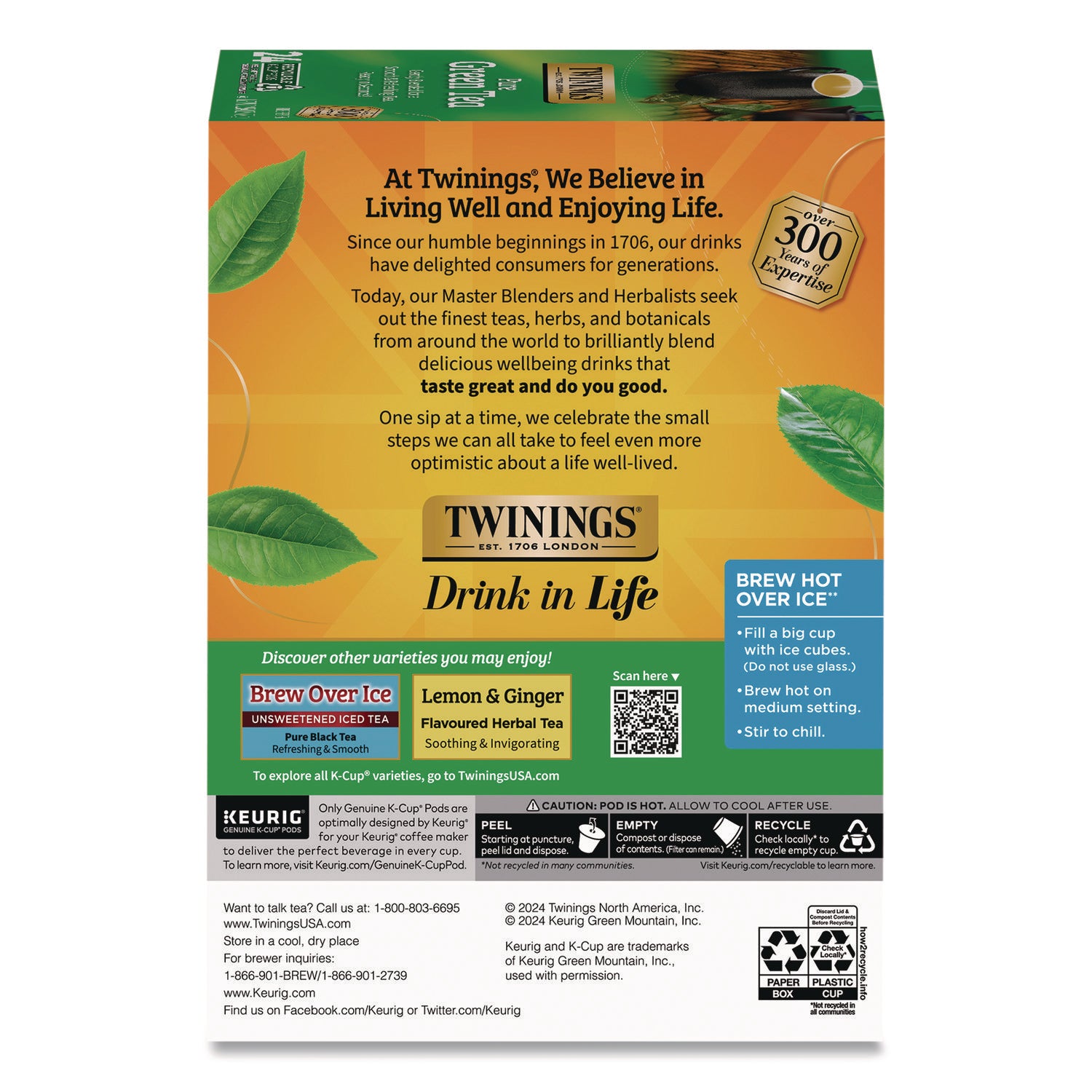 Twinings of London Tea Green Tea K-Cup
