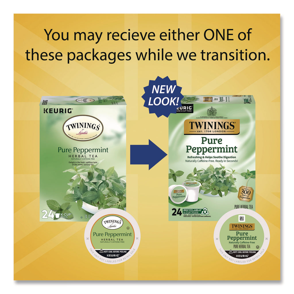 Twinings of London Pure Peppermint Herbal Tea K-Cup