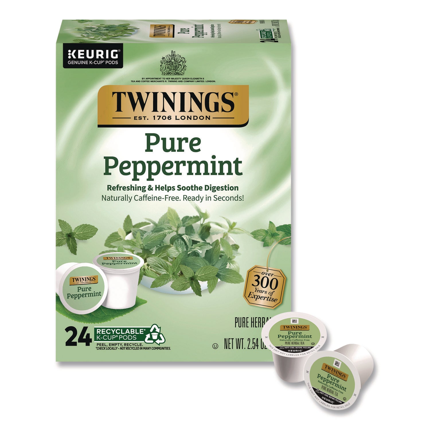 Twinings of London Pure Peppermint Herbal Tea K-Cup