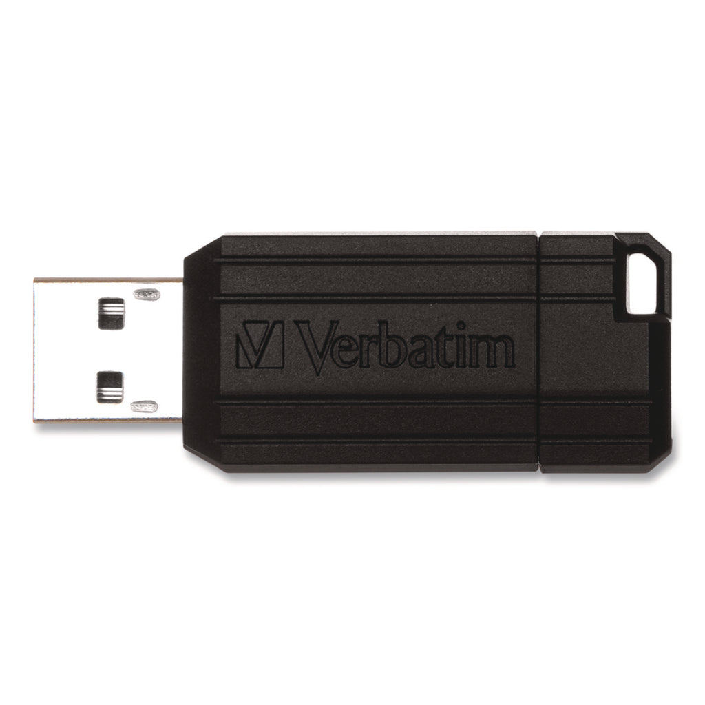 Microban 64GB PinStripe USB Flash Drive - Business 10pk - Black - 64 GB - USB 2.0 Type A - Black - 10 / Pack