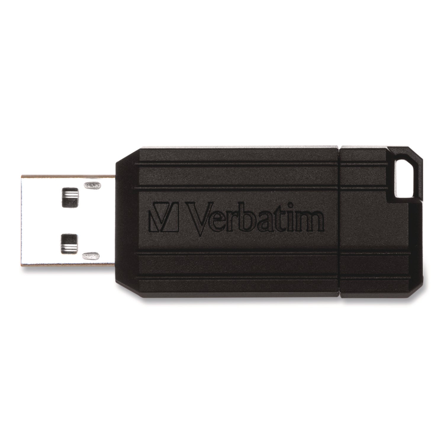 Microban 64GB PinStripe USB Flash Drive - Business 10pk - Black - 64 GB - USB 2.0 Type A - Black - 10 / Pack