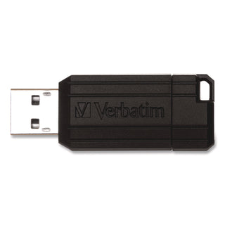 Microban 64GB PinStripe USB Flash Drive - Business 10pk - Black - 64 GB - USB 2.0 Type A - Black - 10 / Pack