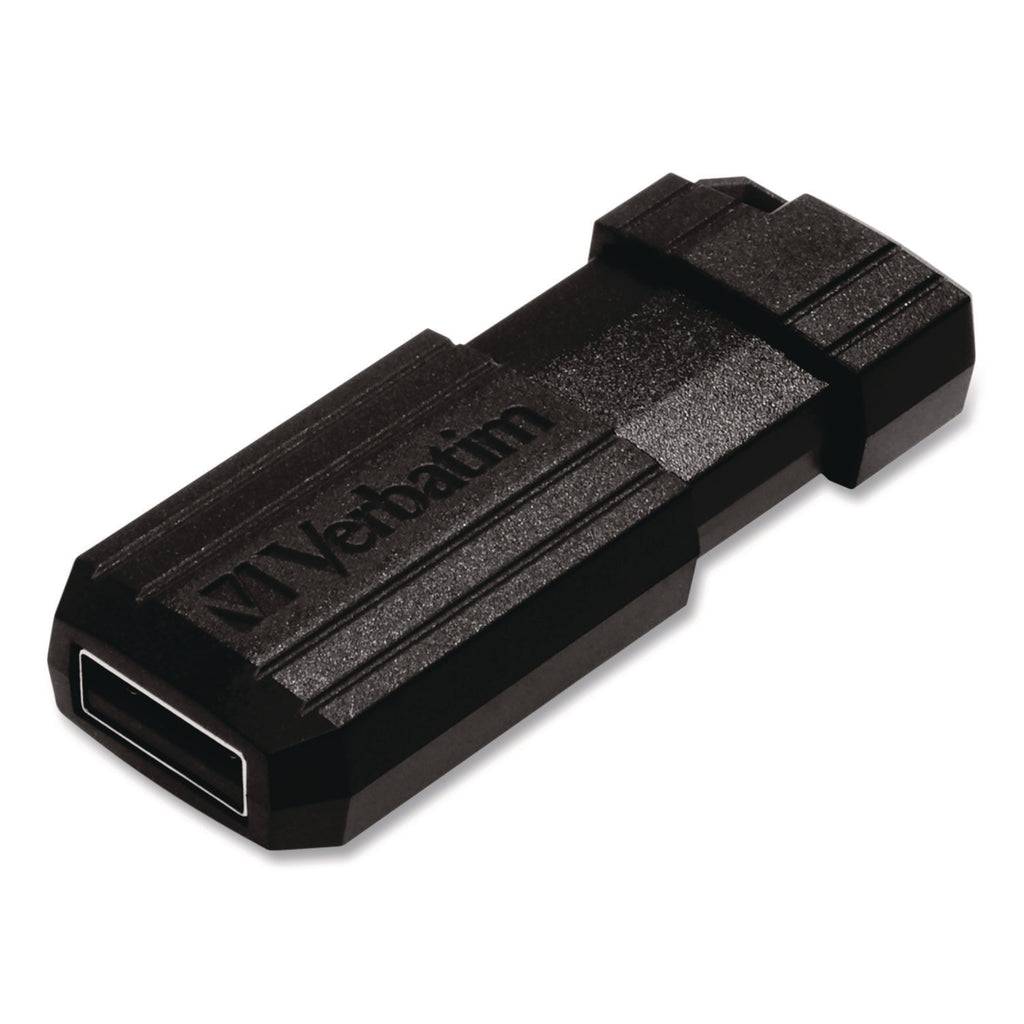 Microban 64GB PinStripe USB Flash Drive - Business 10pk - Black - 64 GB - USB 2.0 Type A - Black - 10 / Pack