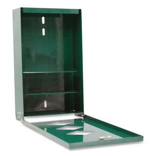 Tatco Dog Waste Station Trash Can - Rust Resistant - Powder Coated Aluminum - Green - 1 Each