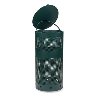 Tatco Dog Waste Station Trash Can - Rust Resistant - Powder Coated Aluminum - Green - 1 Each