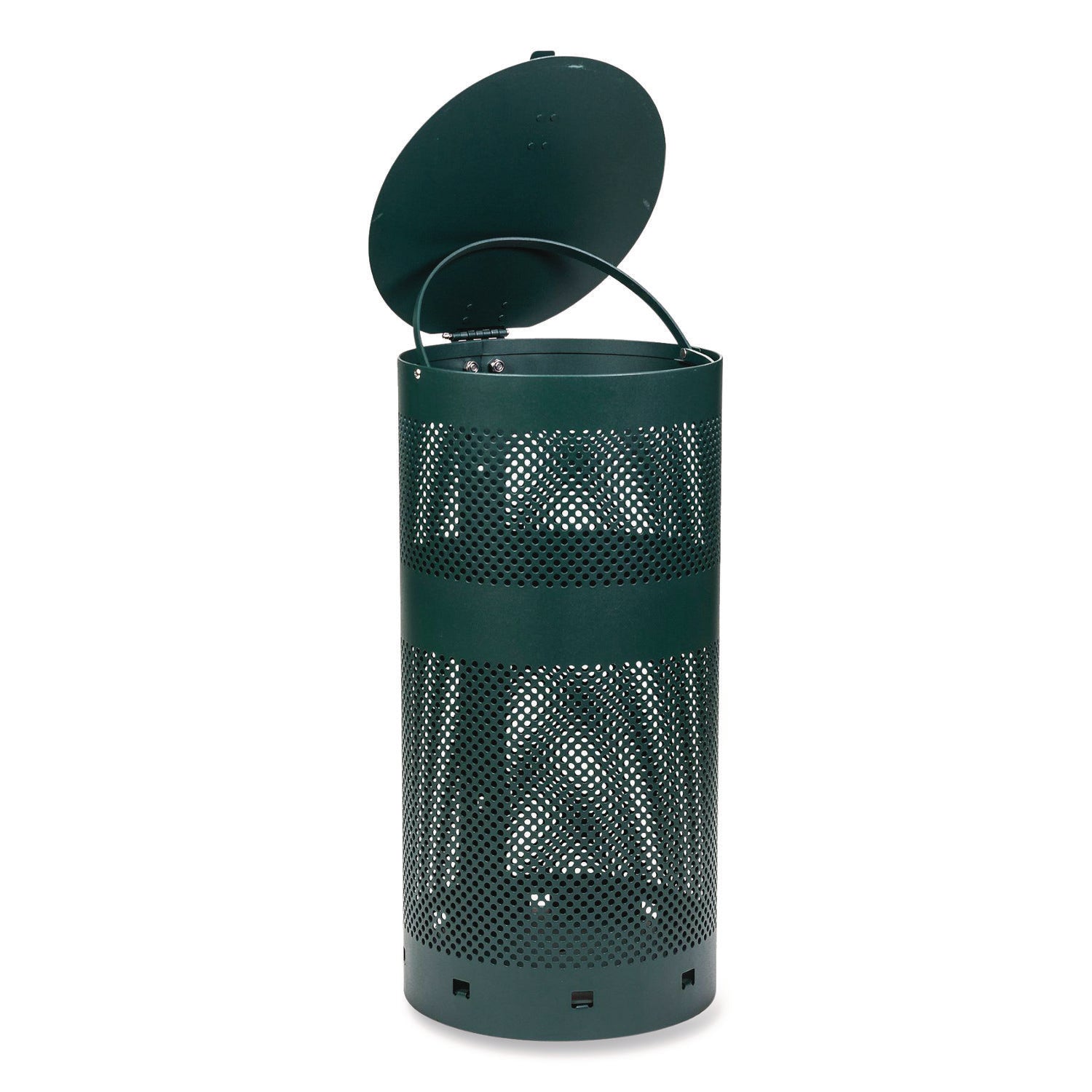 Tatco Dog Waste Station Trash Can - Rust Resistant - Powder Coated Aluminum - Green - 1 Each