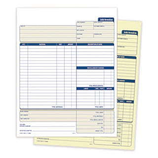 Adams Contractor Forms - 100 Sheet(s) - 2 PartCarbonless Copy - 8.50" x 11.43" Form Size - White - 1 Each