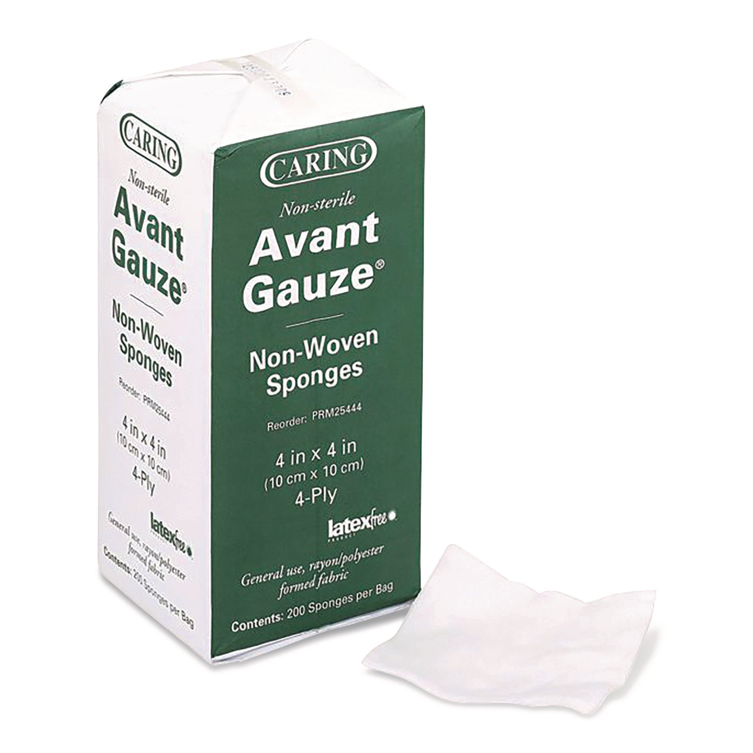 Gauze Sponges, 4 x 4, 4-Ply, Non-Sterile, 200/Box